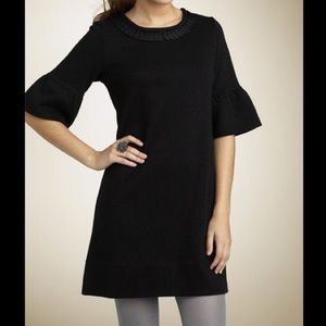 French Connection Black Bell Sleeve Mini Dress